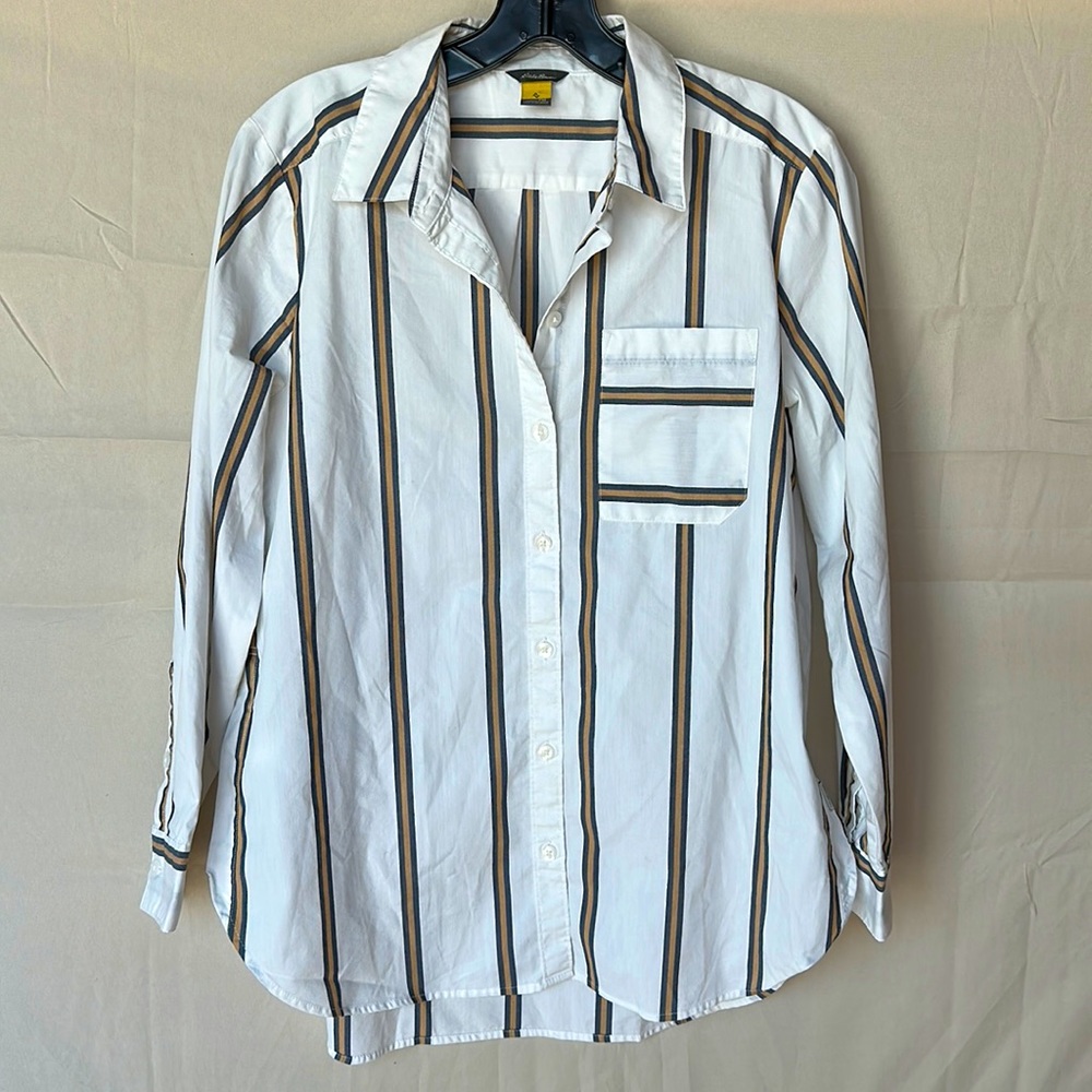 Eddie Bauer striped button up blouse